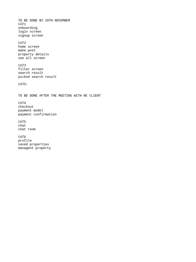 Project Timeline and Feature List | PDF