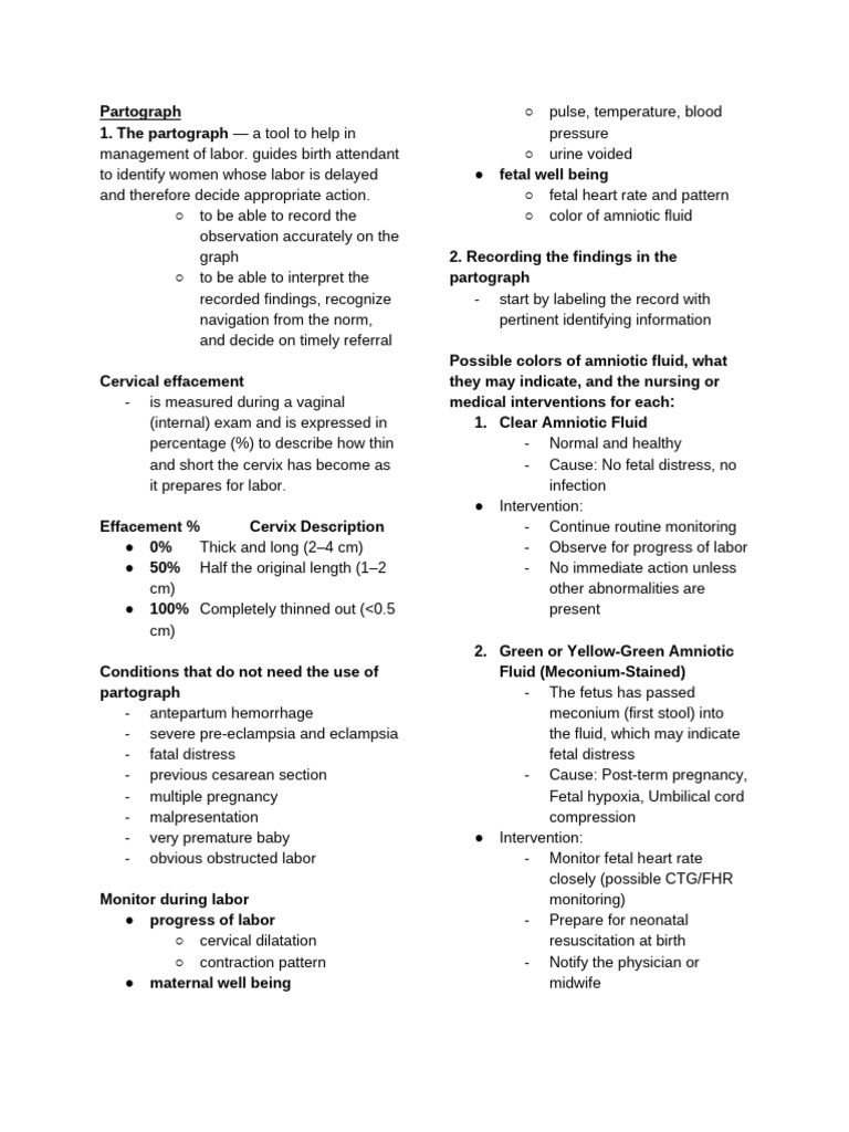 Understanding the Partograph in Labor Management | PDF | Childbirth ...