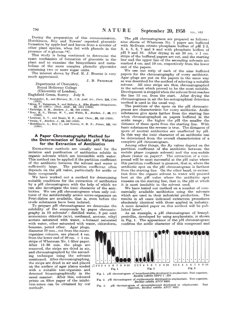 A Paper Chromatography Method For The Determination of Suitable PH ...