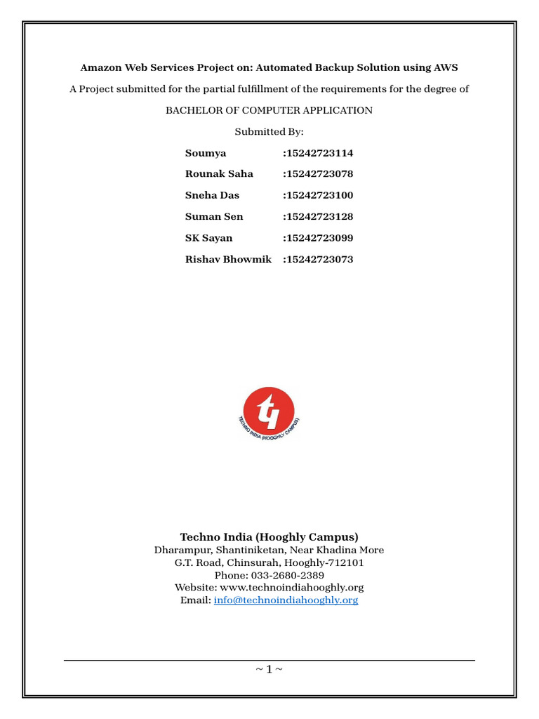 AWS Automated Backup Solution Project | PDF | Backup | Amazon Web Services