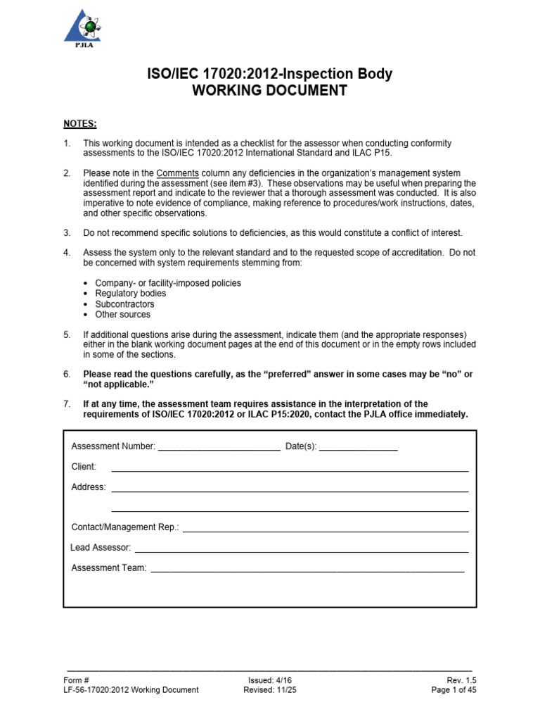 LF 56 Inspection 15 | PDF | Calibration | Verification And Validation