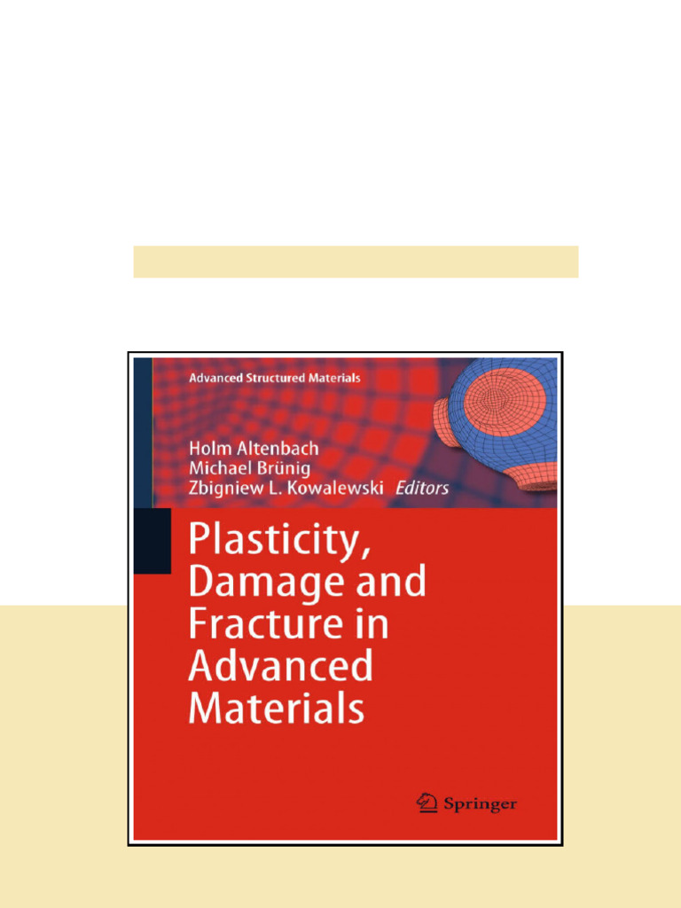 Plasticity Damage and Fracture in Advanced Materials 1st Ed 2020 Holm ...