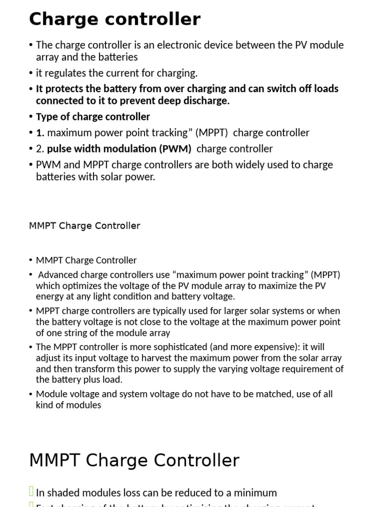 Solar Charge Controller Types Explained | PDF | Photovoltaics ...