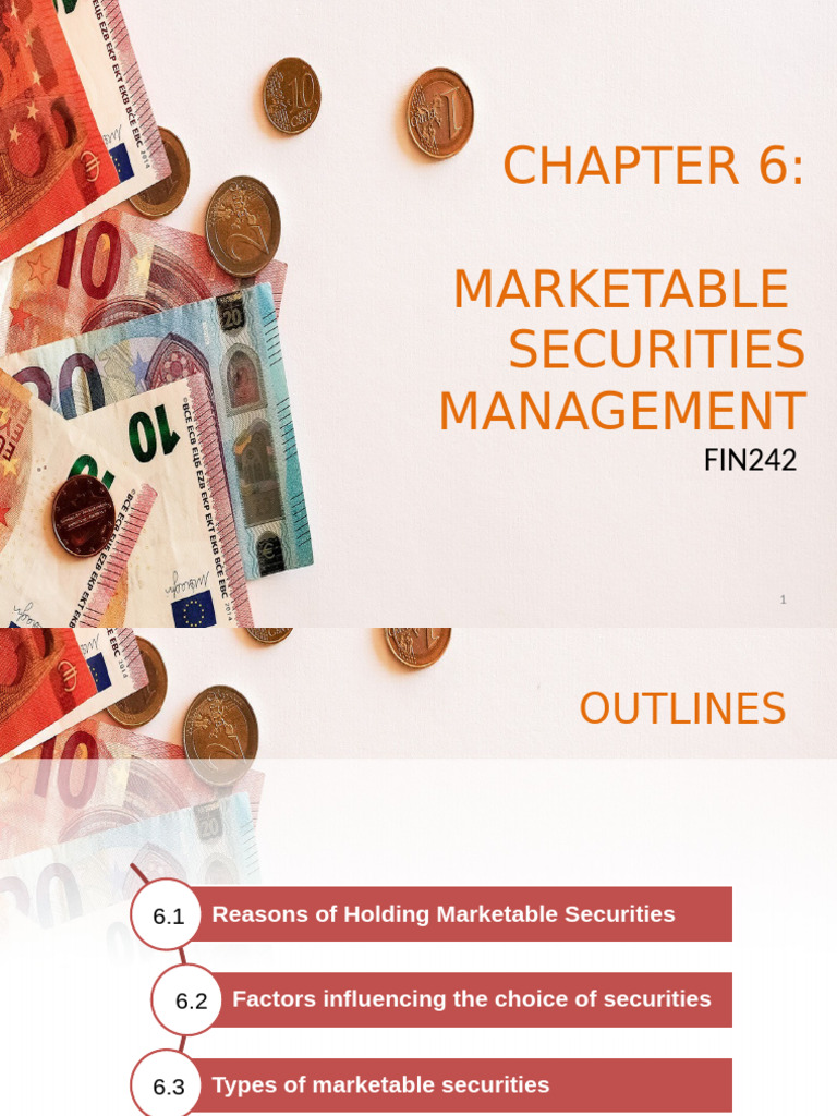 Marketable Securities Management Guide | PDF | Securities (Finance) | Banks