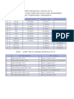 Kalender Uposatha Dan Perayaan Tahunan - Samaggi-Phala - or