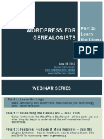 Wordpress For Genealogists: Learn The Lingo