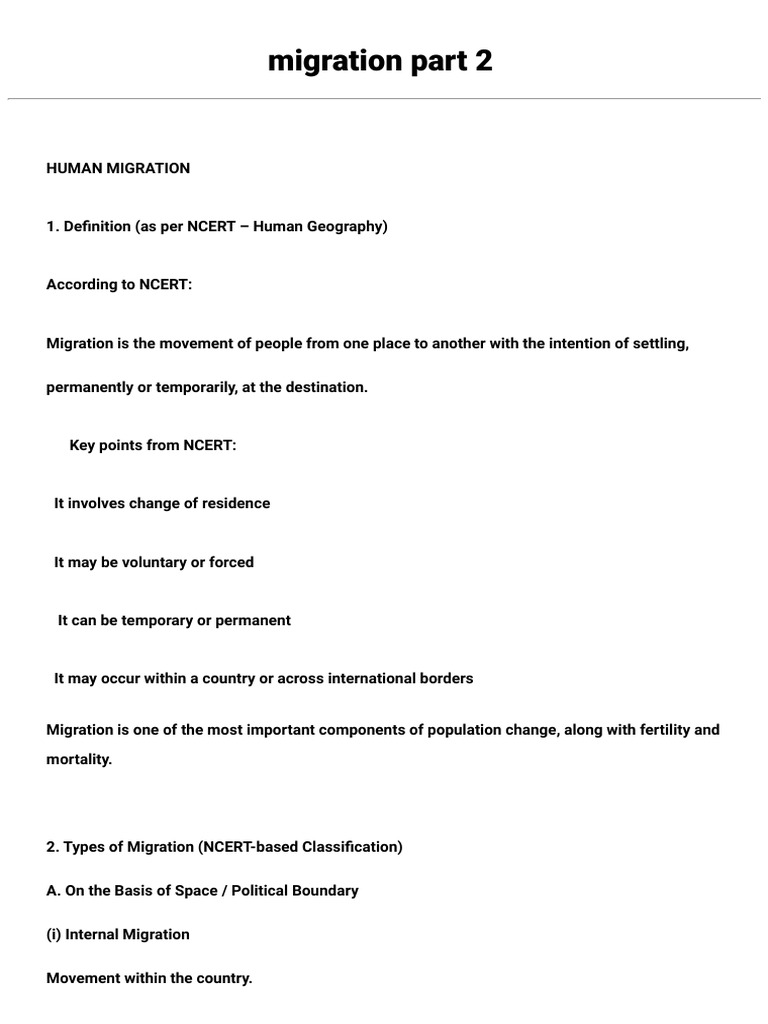 Migration Part 2 | PDF | Human Migration | Migrant Worker