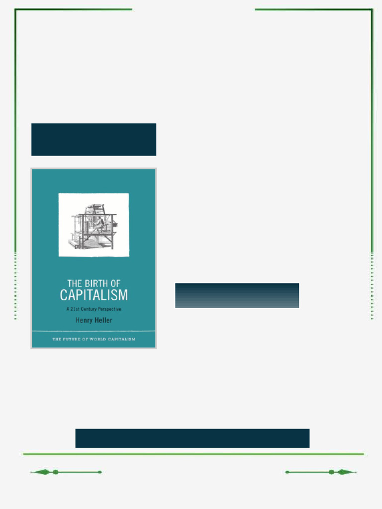 The birth of capitalism a twenty first century perspective Heller ebook ...