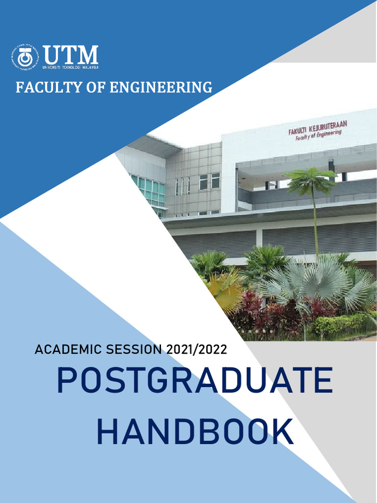 UTM Engineering Postgraduate Handbook 2021 | PDF | Academic Degree ...