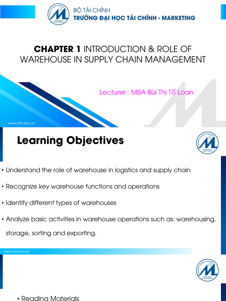 Role of Warehouses in Supply Chain Management | PDF | Warehouse | Logistics