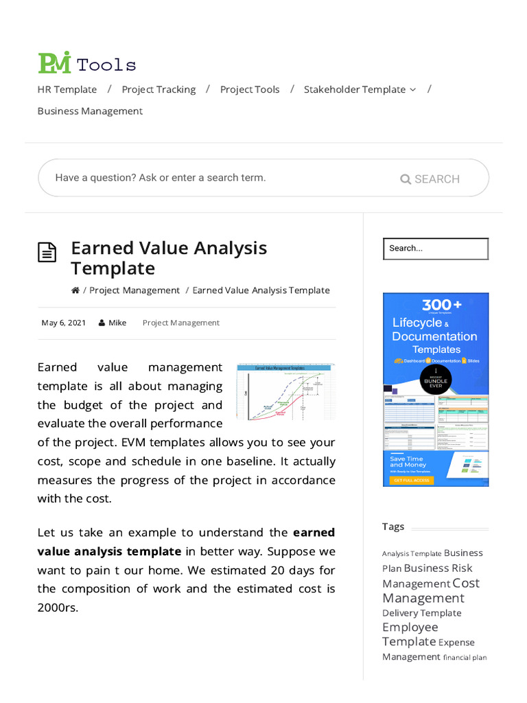 Earned Value Analysis Template Guide | PDF | Project Management | Analysis