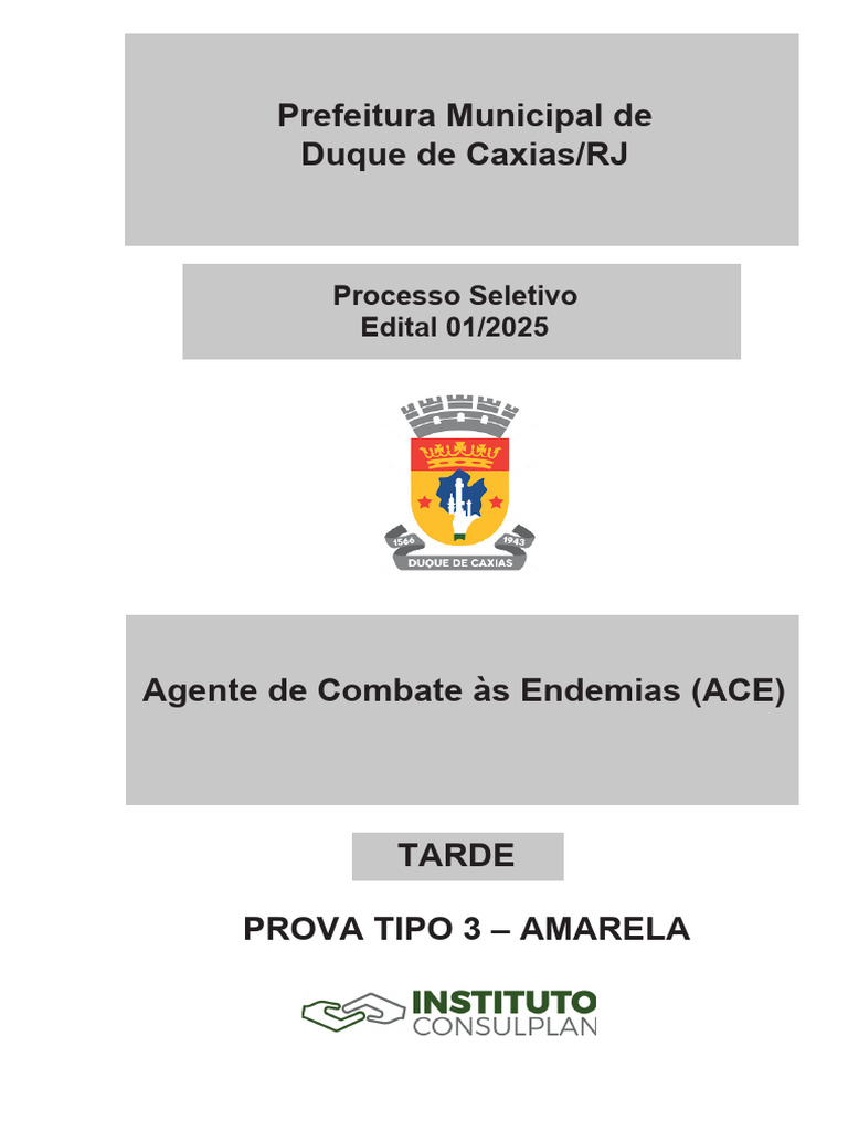 Prova Seletiva: Agente de Endemias ACE | PDF | Rede de computadores ...