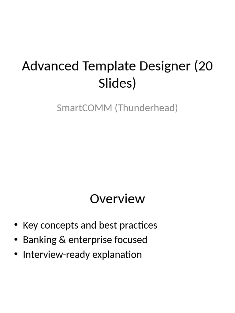 SmartCOMM Advanced Template Guide | PDF