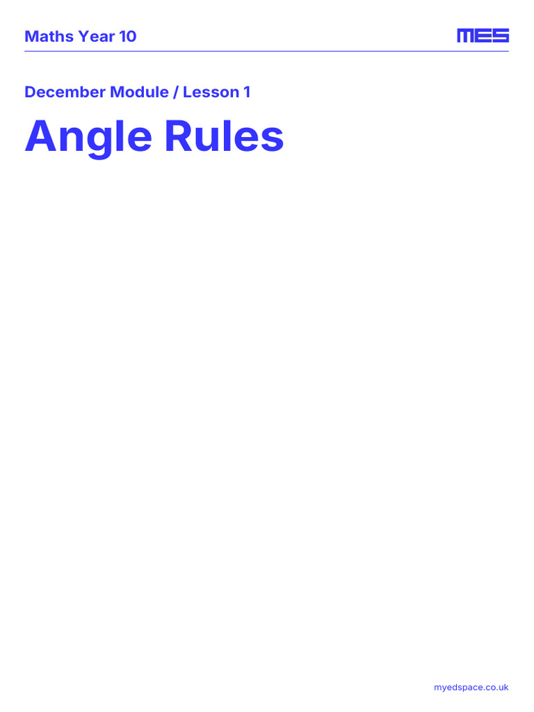 Dec Module l1 Angle Rules 69270955293b8440004501 | PDF | Angle ...