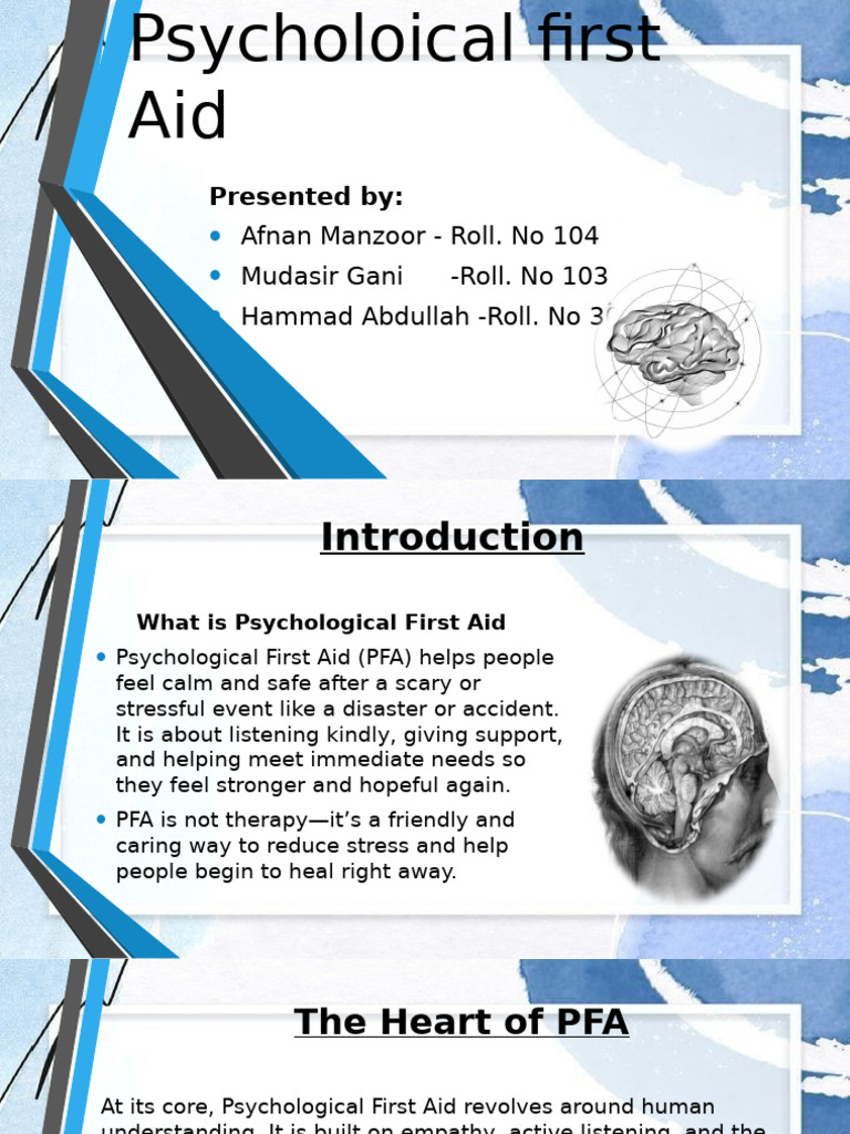 Understanding Psychological First Aid | PDF | Psychological Resilience ...