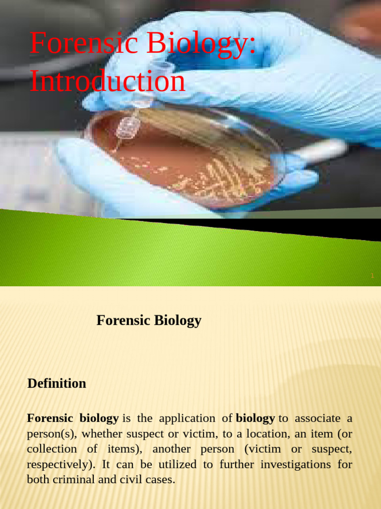 Forensic Biology: An Overview of Evidence | PDF | Forensic Science ...