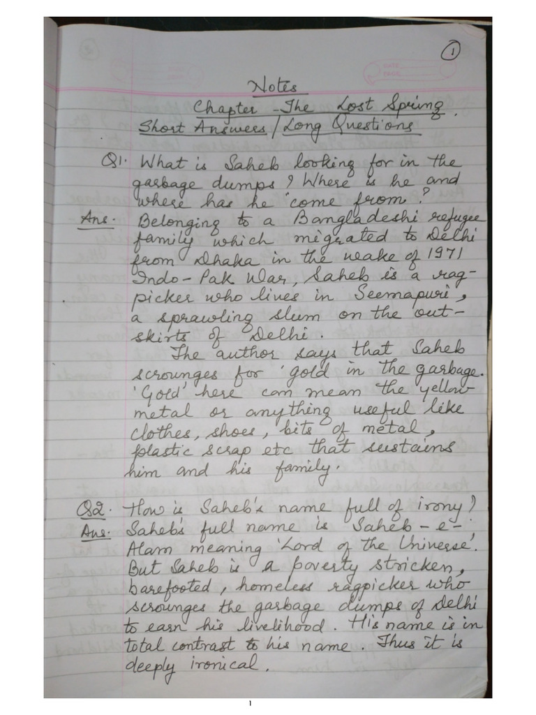 Lost Spring Notes | PDF