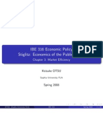 IBE 316 Economic Policy Stiglitz: Economics of The Public Sector