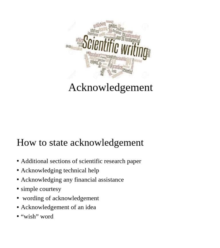 Guide to Writing Acknowledgements in Research | PDF
