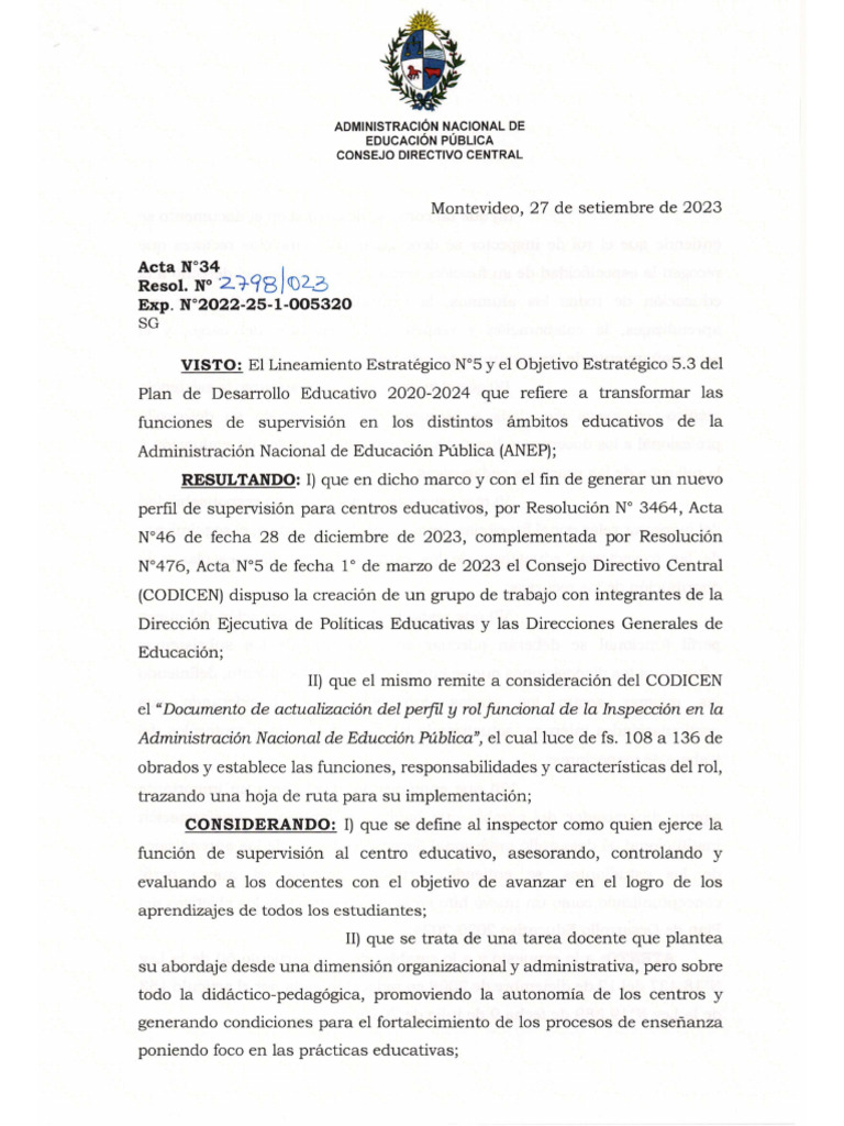 Res Perfil Inspector 2023 | PDF