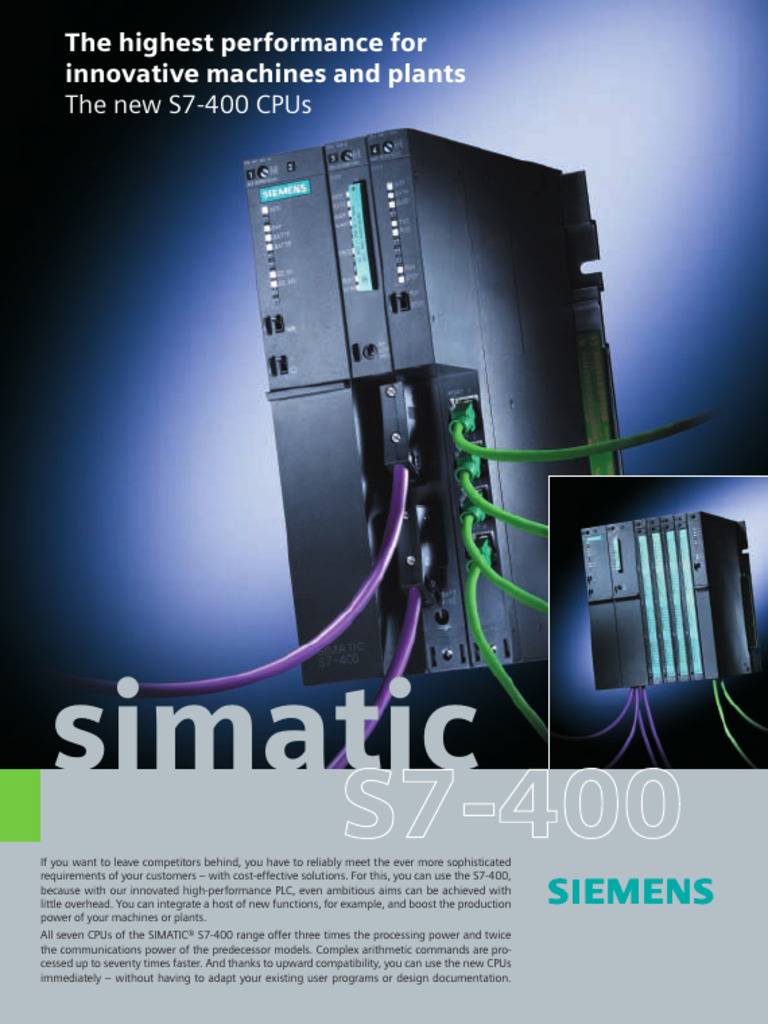 High-Performance SIMATIC S7-400 CPUs | PDF | Central Processing Unit ...