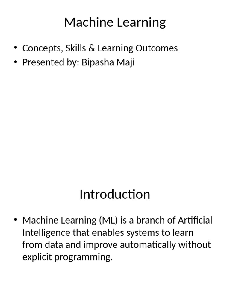 Machine Learning Presentation-1 | PDF