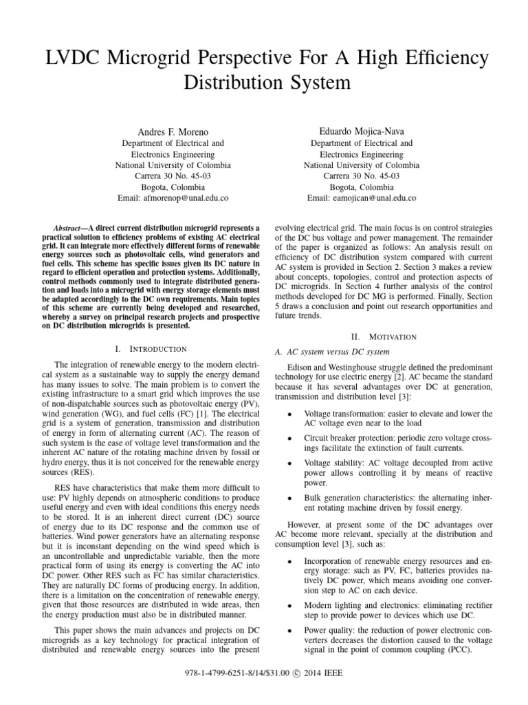DC Microgrid Efficiency and Integration | PDF | Distributed Generation ...