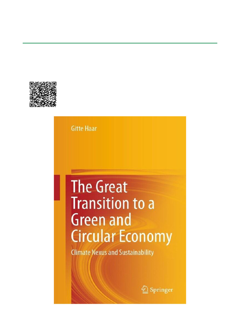 The Great Transition to a Green and Circular Economy Climate Nexus and ...