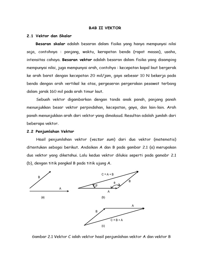 Pengantar Vektor dan Penjumlahan Vektor | PDF