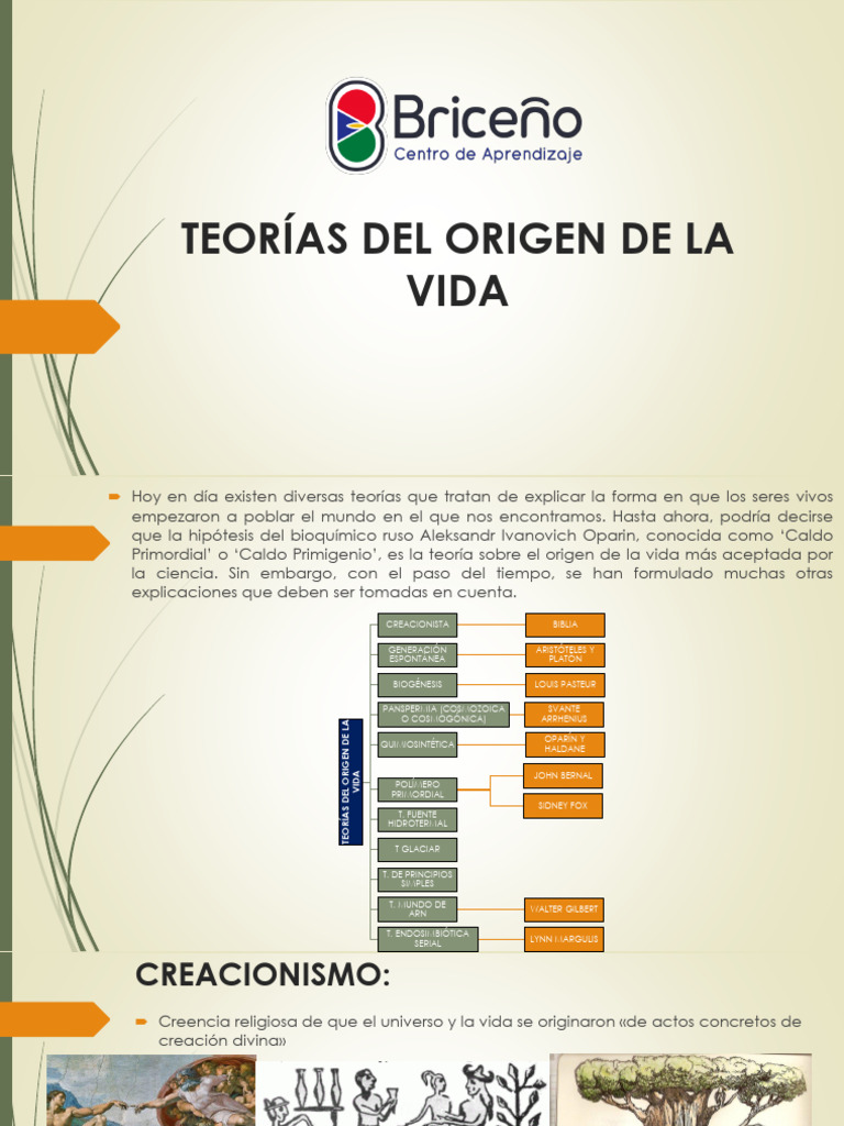Teorías sobre el Origen de la Vida | PDF | Abiogénesis | Procariota