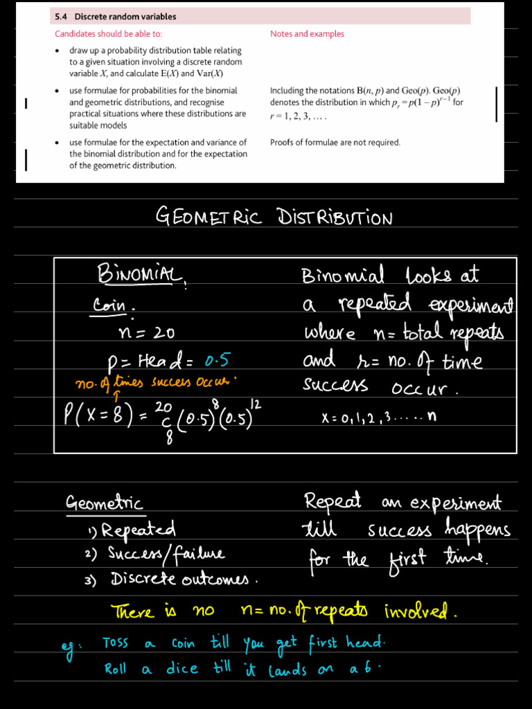 s1 Geometric Distribution Copy (5) | PDF | Probability Theory | Probability