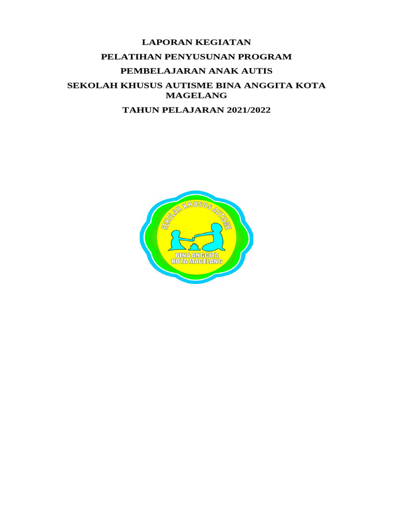 Pelatihan Program Pembelajaran Anak Autis | PDF