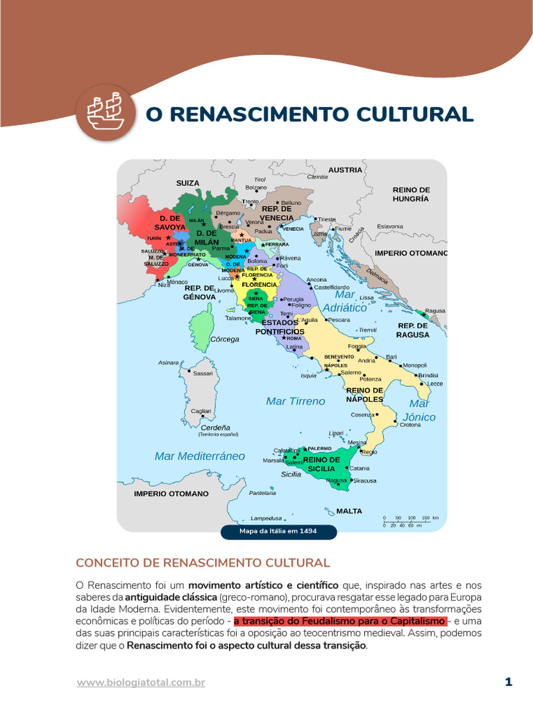 Renascimento Cultural: História e Impactos | PDF | Renascimento | Itália