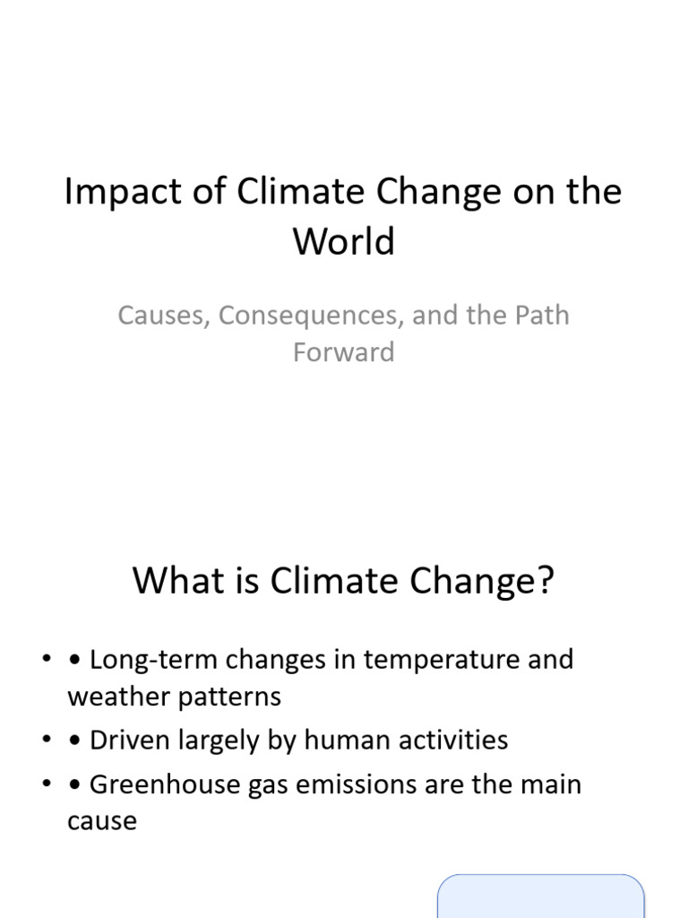 Climate Change: Causes and Impacts | PDF