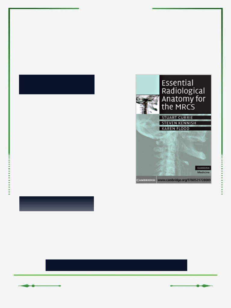 Essential Radiological Anatomy for the MRCS 1st edition by Stuart ...