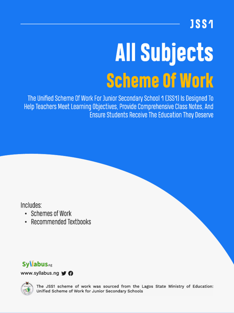 JSS1 Unified Scheme of Work Overview | PDF | Sexually Transmitted ...