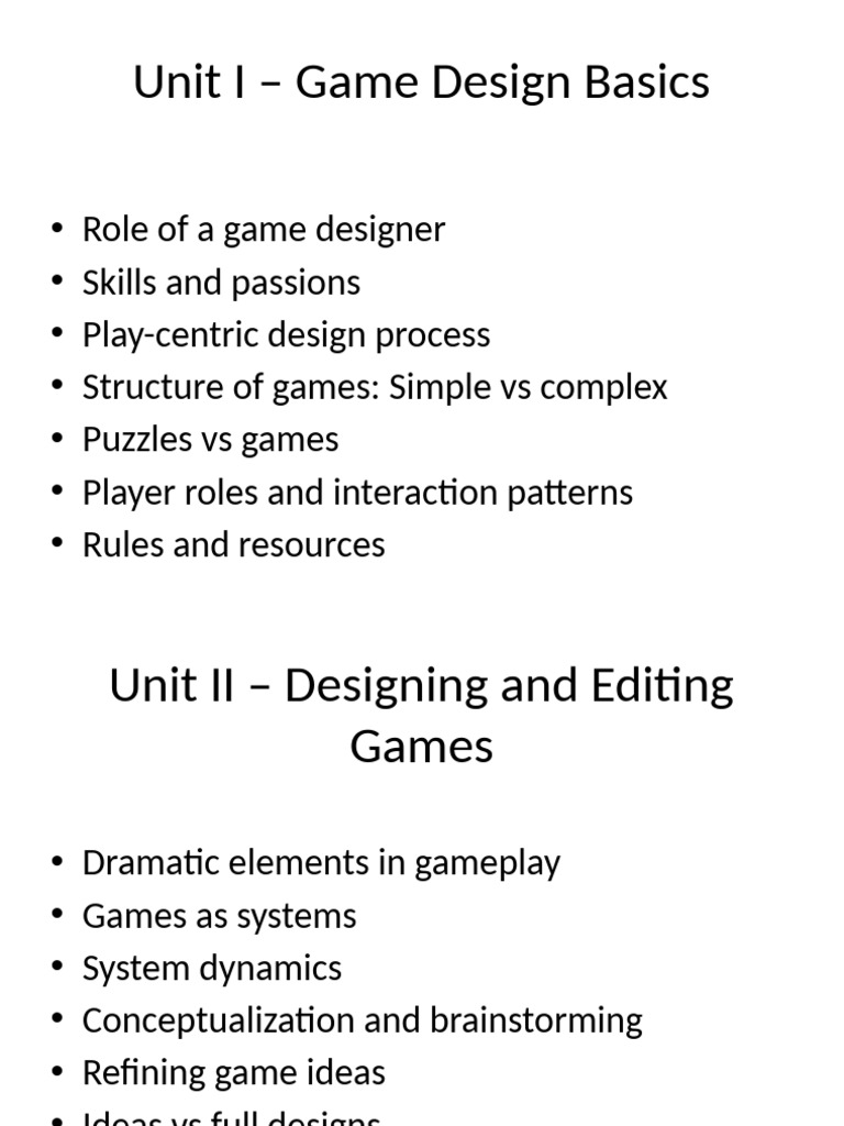 Game Design Fundamentals and Industry Insights | PDF