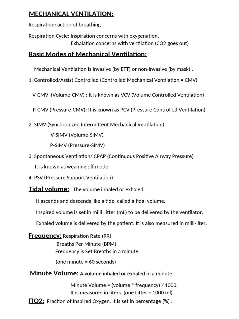 Mechanical Ventilation New-23 - 043854 | PDF | Exhalation | Breathing