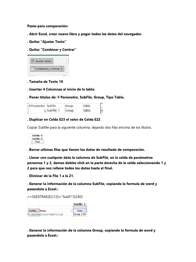 Guía para Comparar Datos en Excel | PDF