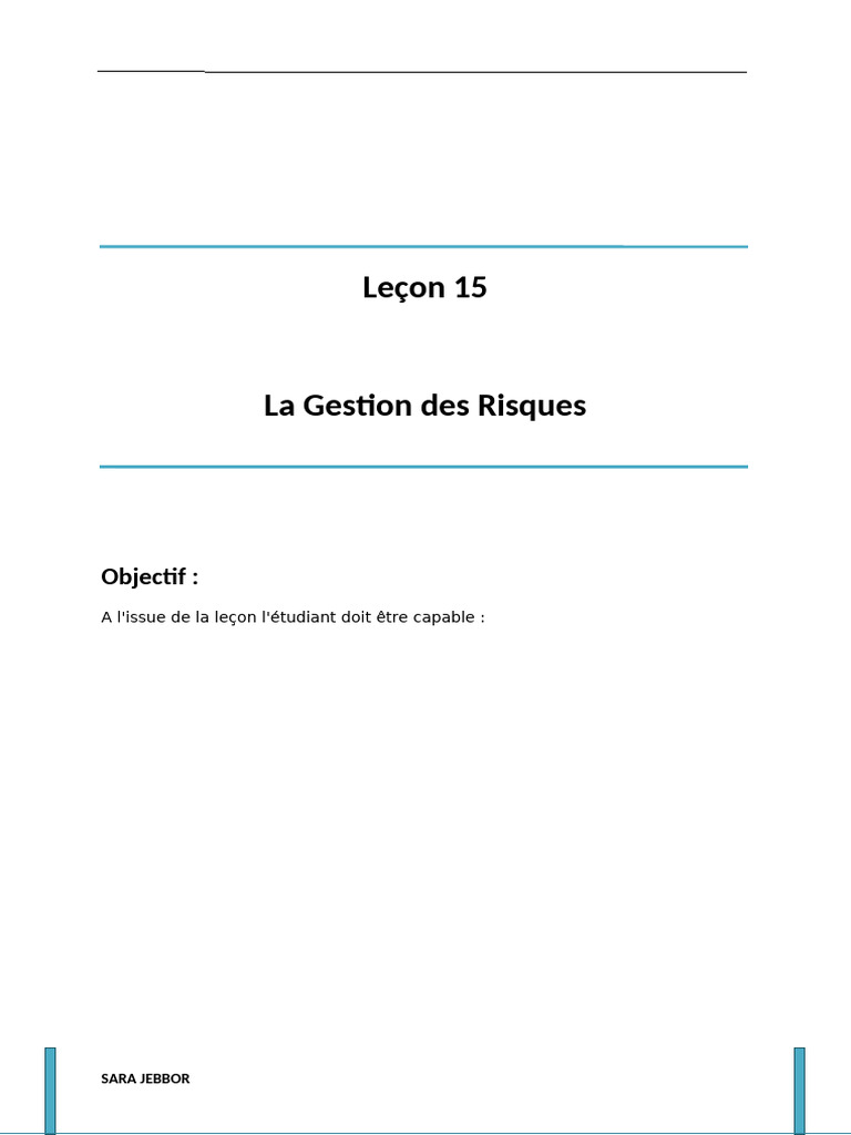 Gestion des Risques au Travail | PDF | Risque | Gestion des risques