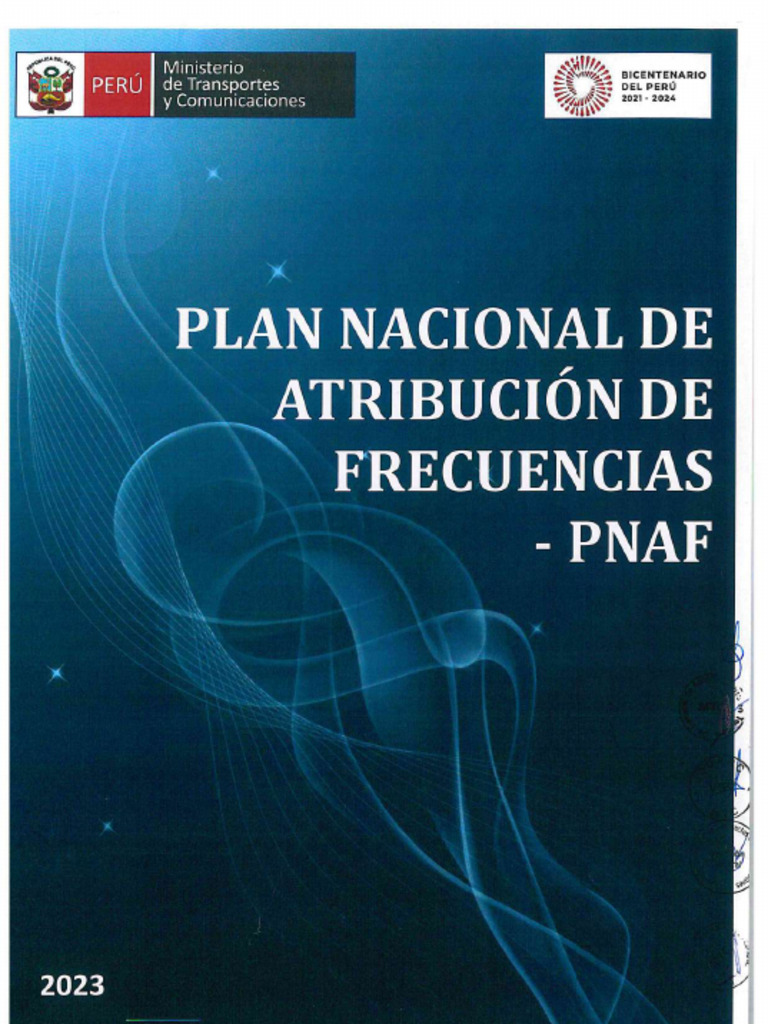 Plan Nacional de Atribución de Frecuencias - PNAF (2023) | PDF