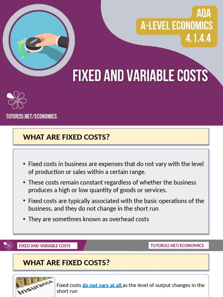 4 1 4 4 Fixed Variable Costs | PDF | Economics | Average Cost