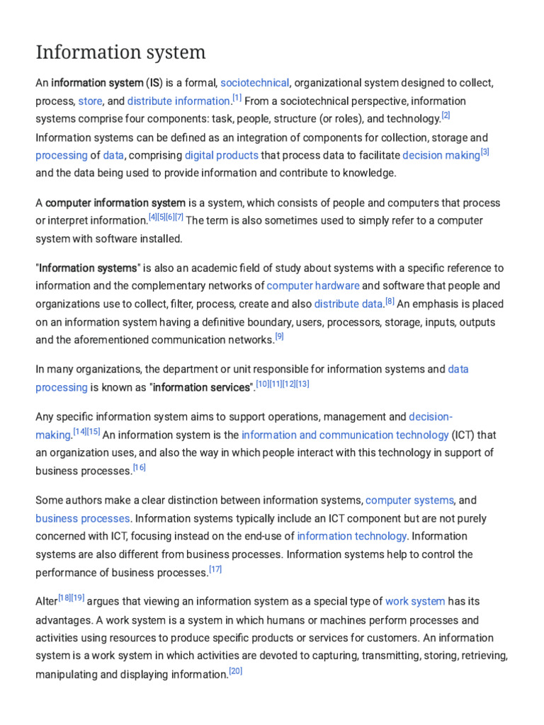 Understanding Information Systems Components | PDF | Information System ...
