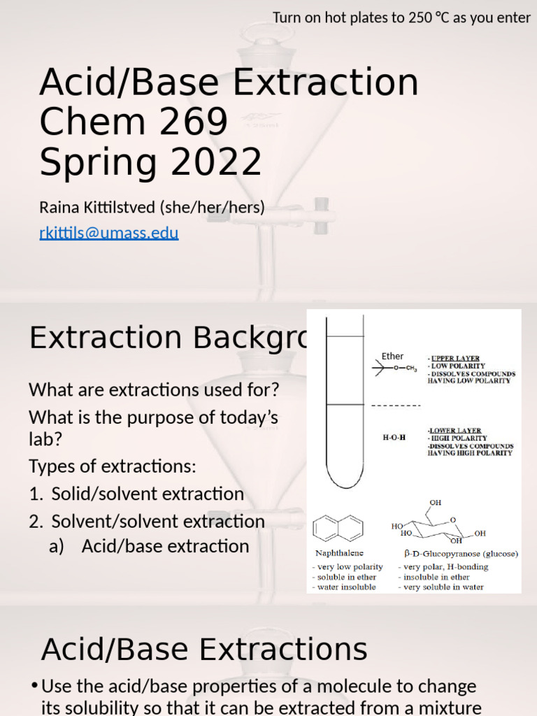 269 4 Acid - Base Extraction | PDF | Chemistry | Materials