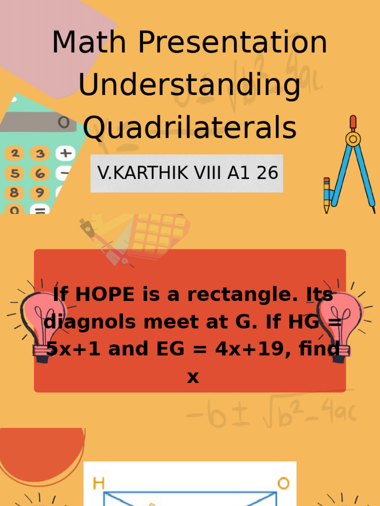 Solve for x in Rectangle Diagonals | PDF