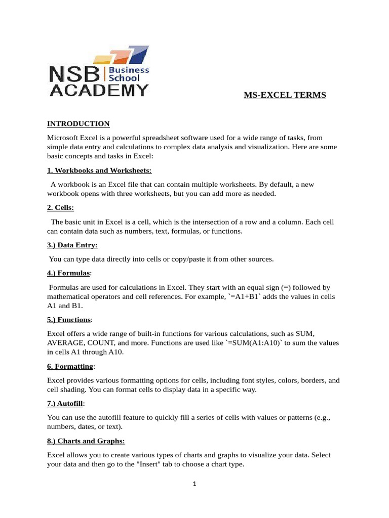 Ms Excel Notes | PDF | Microsoft Excel | Hyperlink