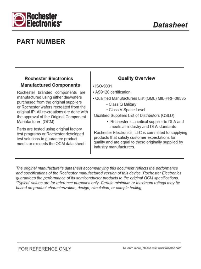 Rochester Electronics Quality Overview | PDF