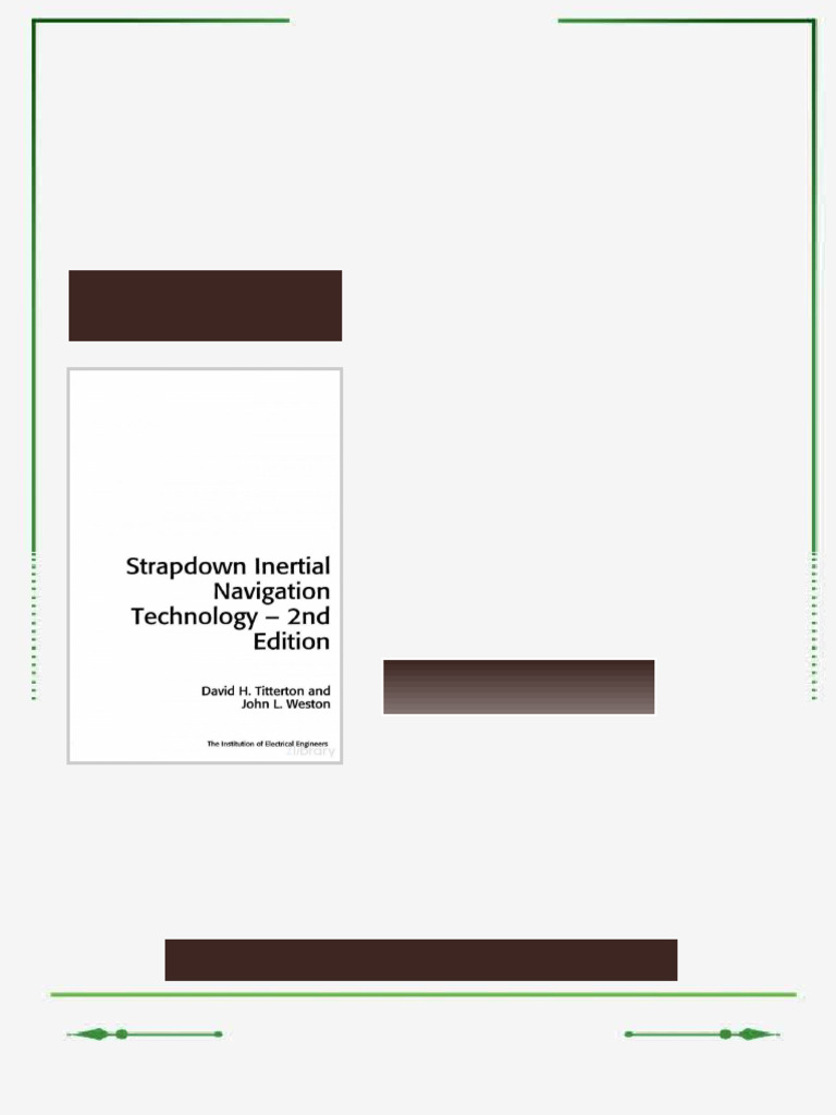 Strapdown Inertial Navigation Technology 2nd Edition Edition Titterton ebook digital replica ...