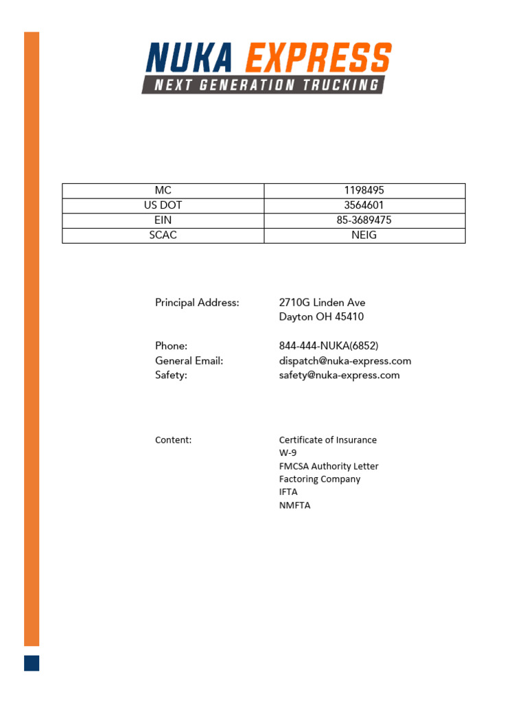 Nuka Express Inc Insurance and Tax Forms | PDF | Limited Liability ...