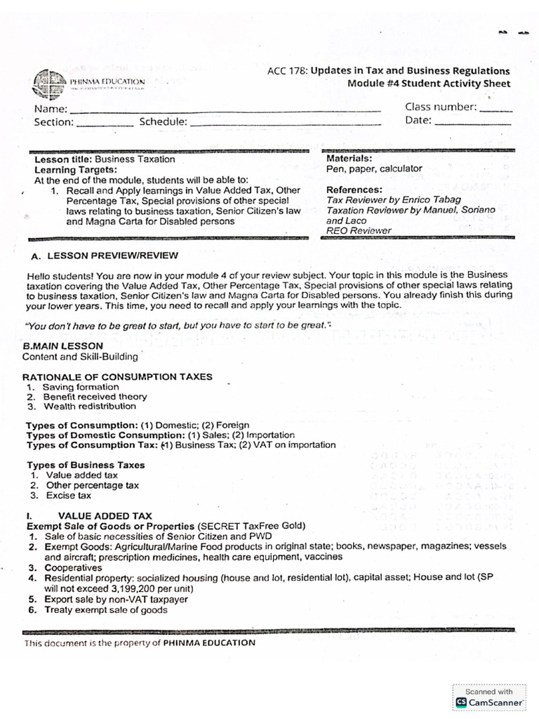 ACC 180 - Module #4 | PDF